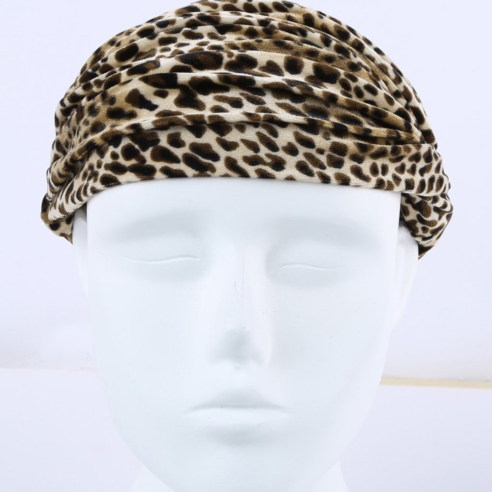 BOHO VELVET LEOPARD HEADBAND - Picture 8 of 8